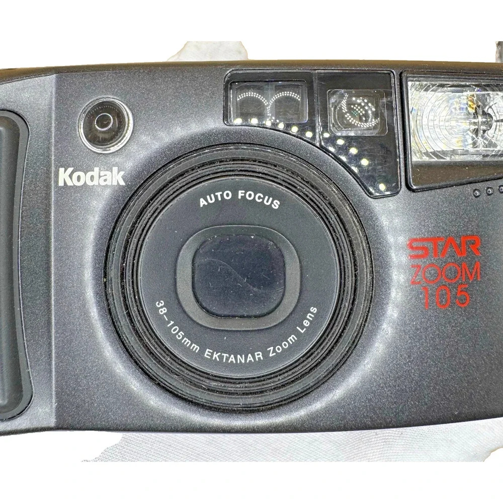 Vintage Kodak Star Zoom 105 Date 35mm Film Camera Point And Shoot Case Untested